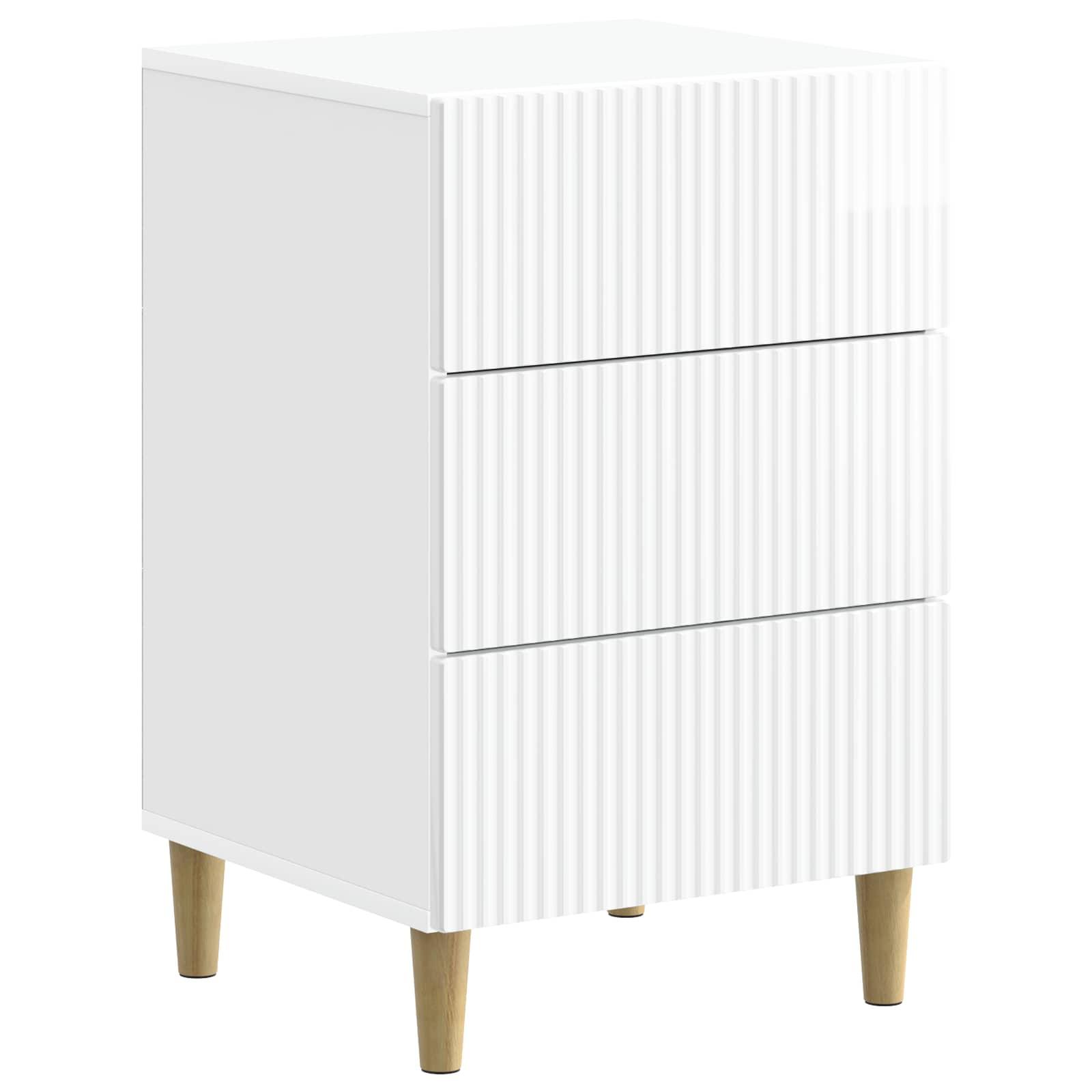 Natskab Hvid højglans 43 x 41 x 66,5 cm Konstrueret træ billede