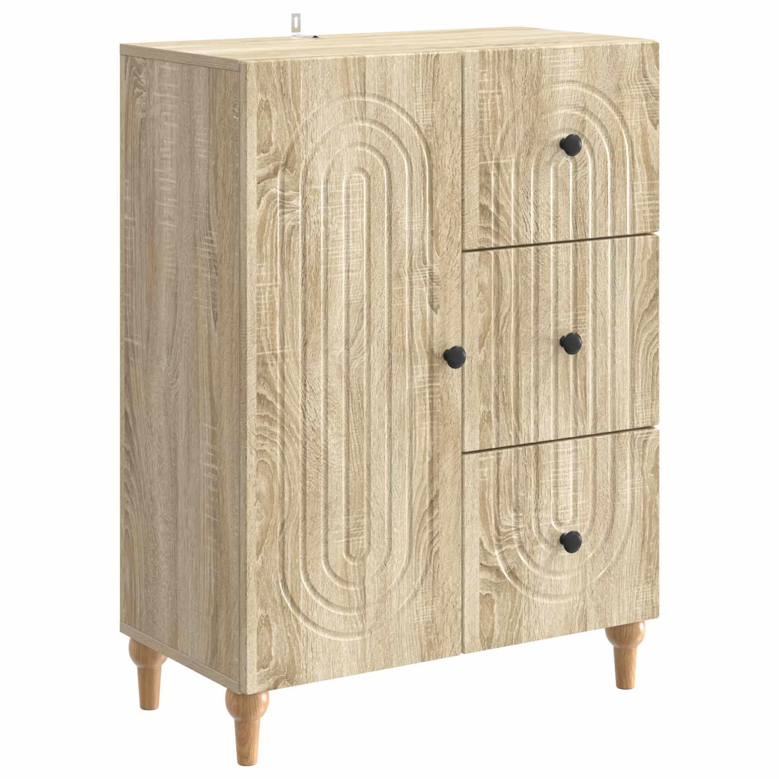 Sidebord Sonoma-eg 66 x 34,5 x 90 cm Konstrueret træ billede