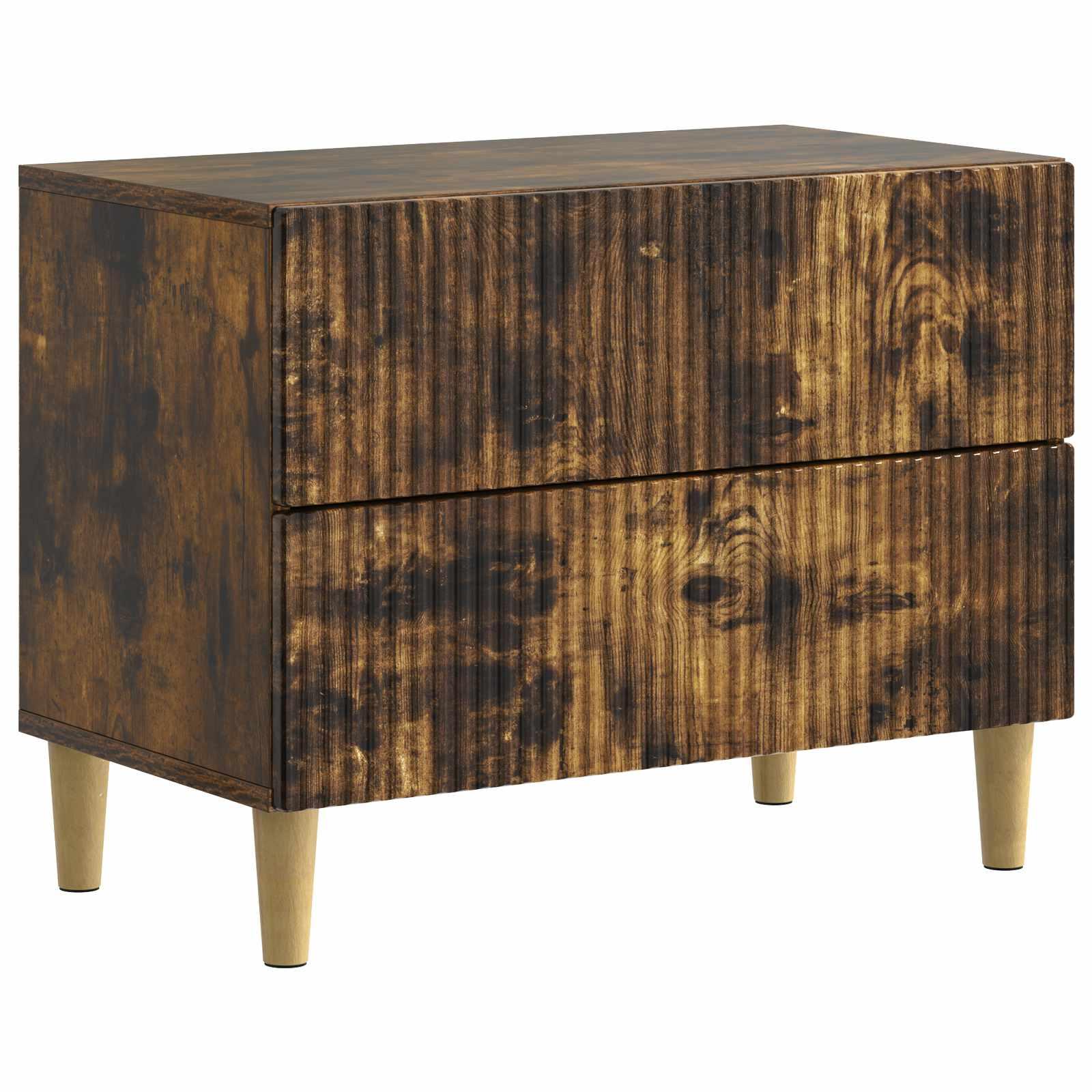 Natskab med skuffe Røget eg 62 x 34,5 x 48 cm Konstrueret træ billede