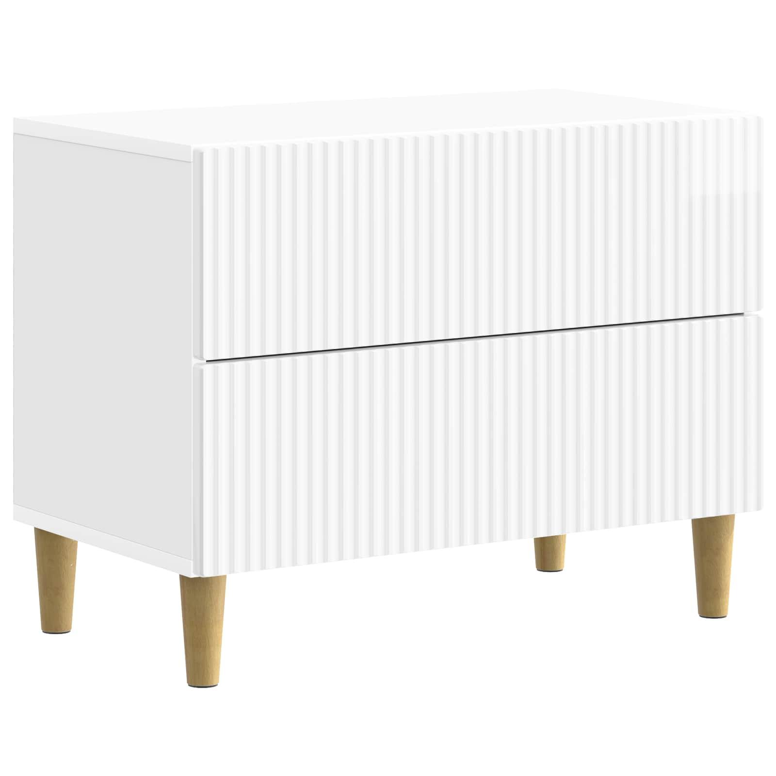 Natskab Hvid højglans 62 x 34,5 x 48 cm Konstrueret træ billede