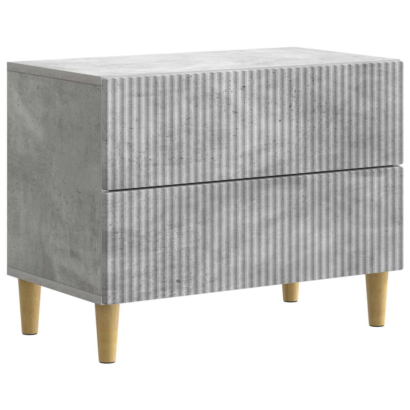 Natskab med skuffe Betongrå 62 x 34,5 x 48 cm Konstrueret træ billede