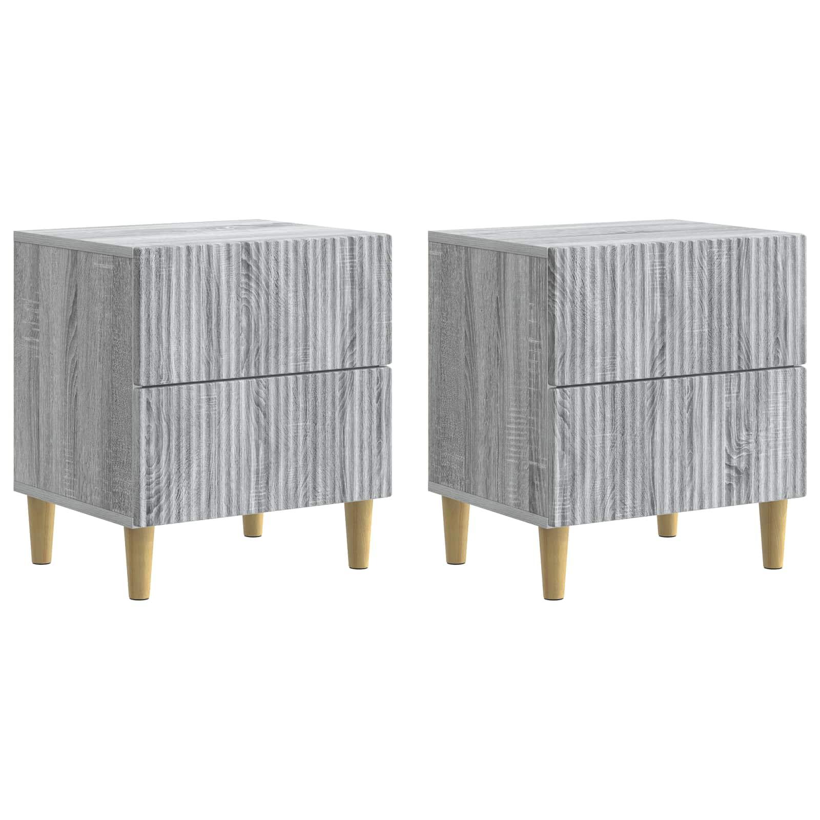 Natskab 2 stk Grå sonoma-eg 43 x 34,5 x 48 cm Konstrueret træ billede