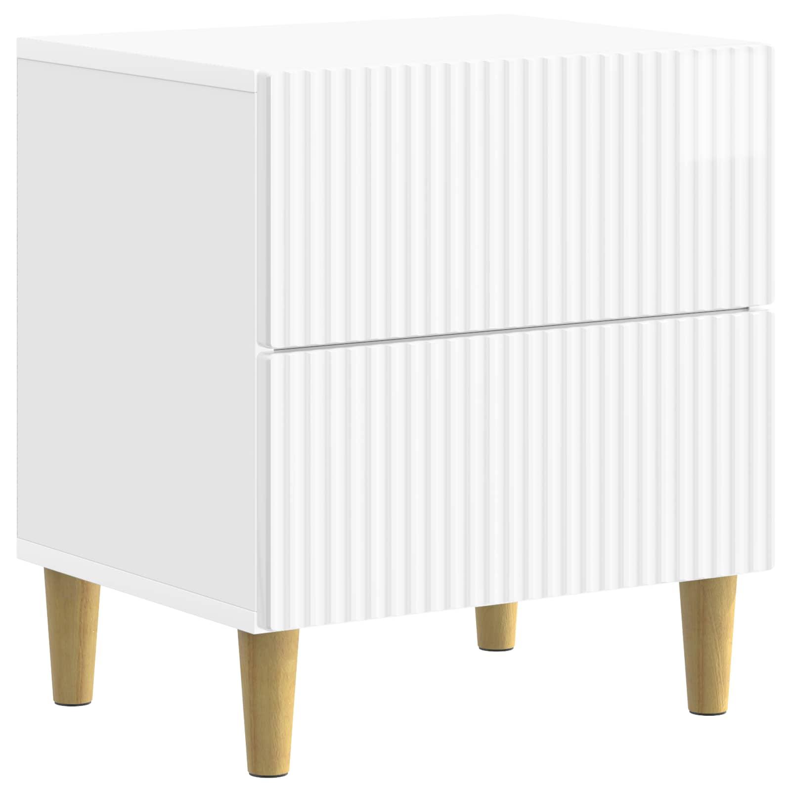 Natskab Hvid højglans 43 x 34,5 x 48 cm Konstrueret træ billede
