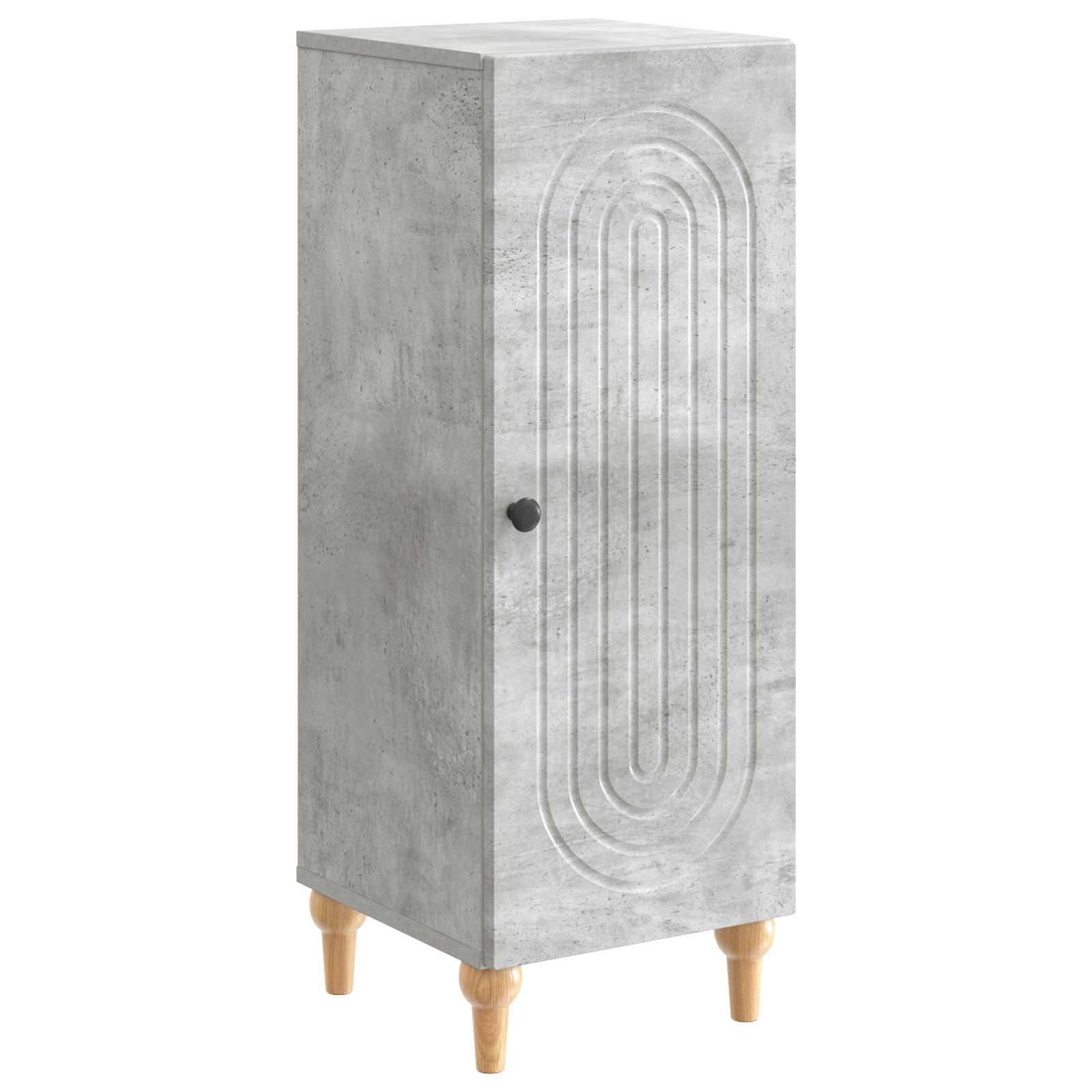 Sidebord Betongrå 33 x 34,5 x 90 cm Konstrueret træ billede
