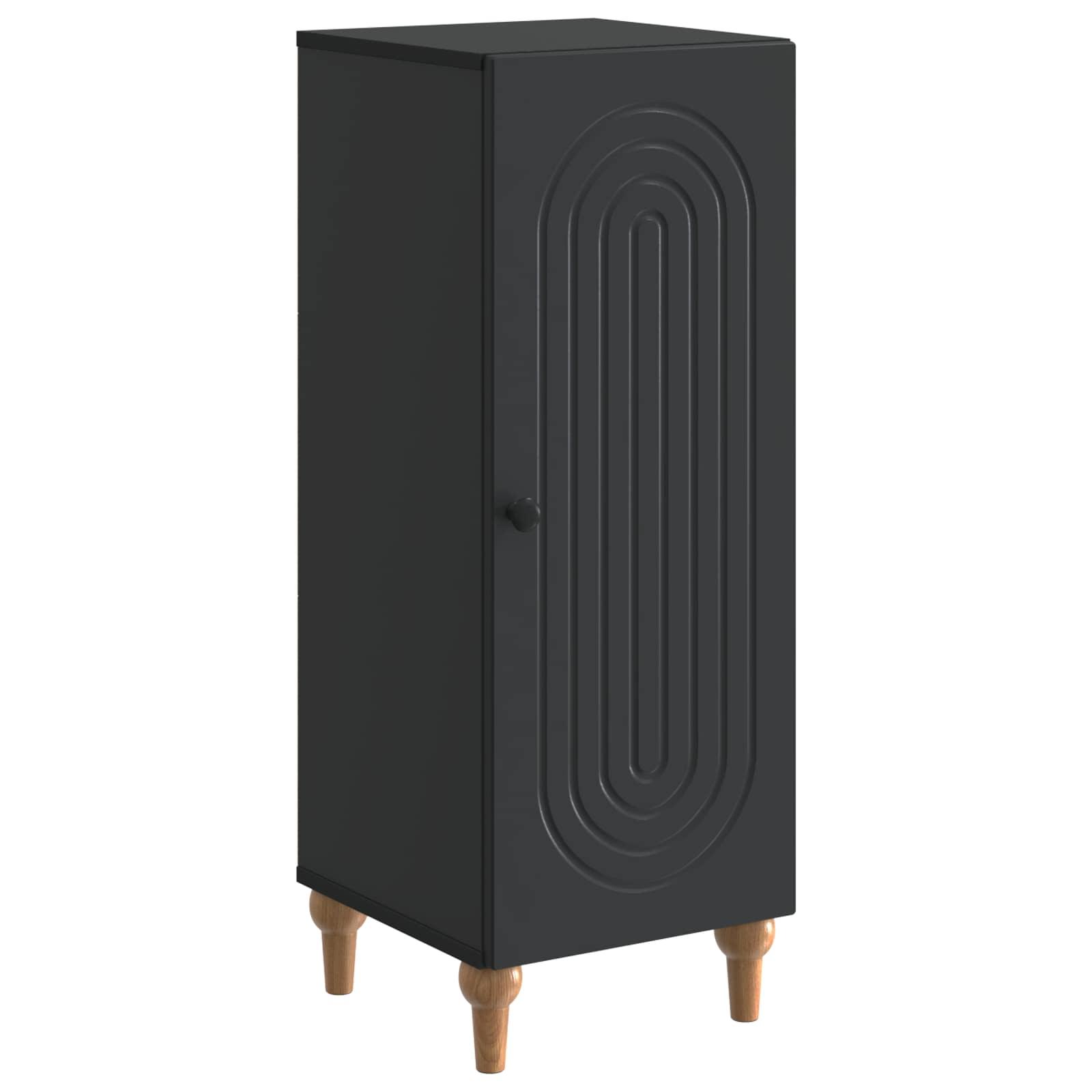 Sidebord Sort 33 x 34,5 x 90 cm Konstrueret træ billede