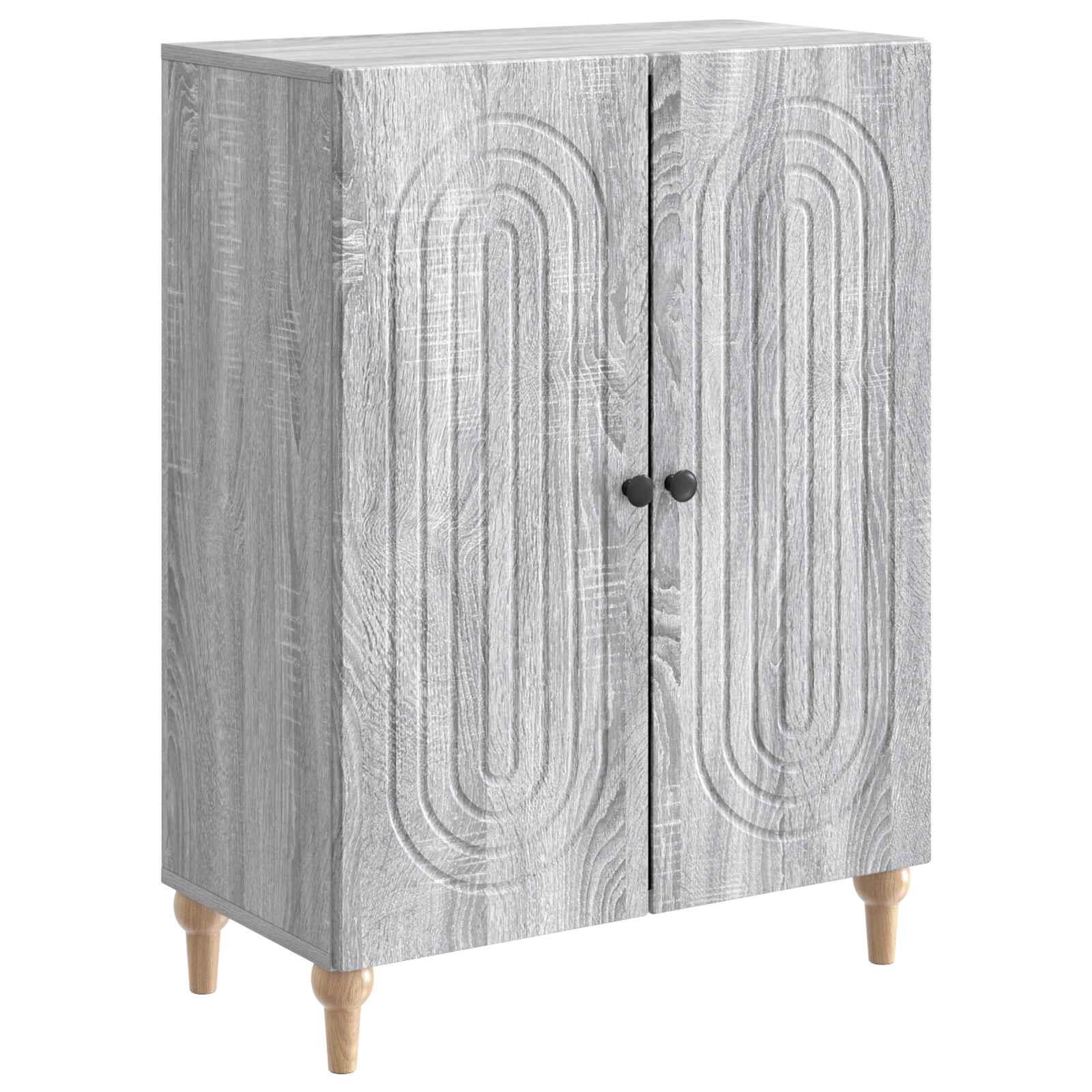Sidebord Grå sonoma-eg 66 x 34,5 x 90 cm Konstrueret træ billede