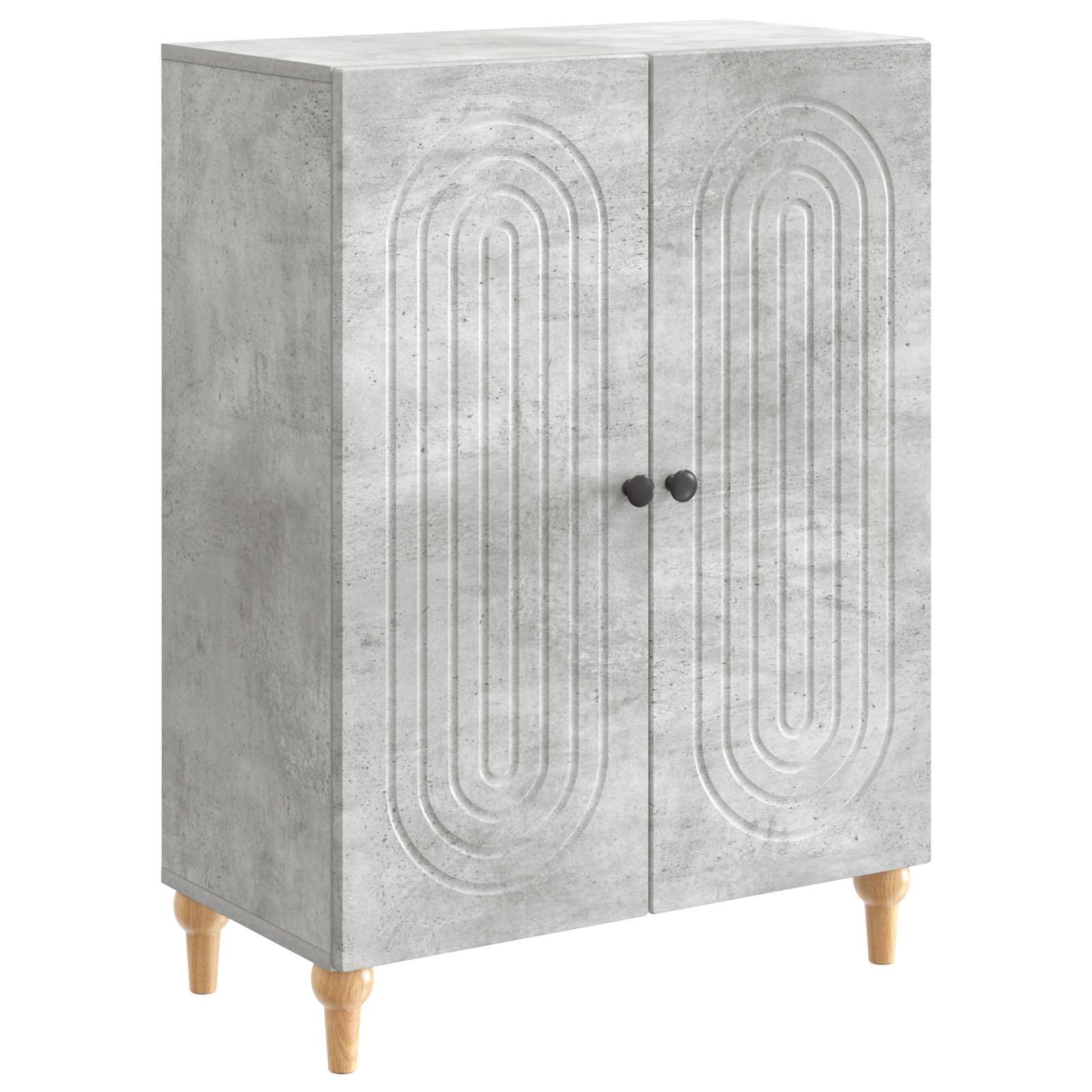 Sidebord Betongrå 66 x 34,5 x 90 cm Konstrueret træ billede