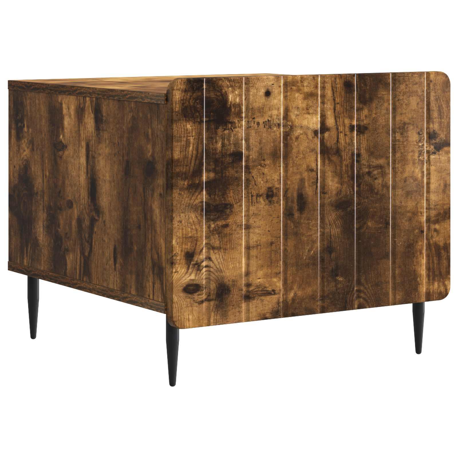 Sofabord med skuffe Røget eg 49 x 50 x 42 cm Konstrueret træ billede