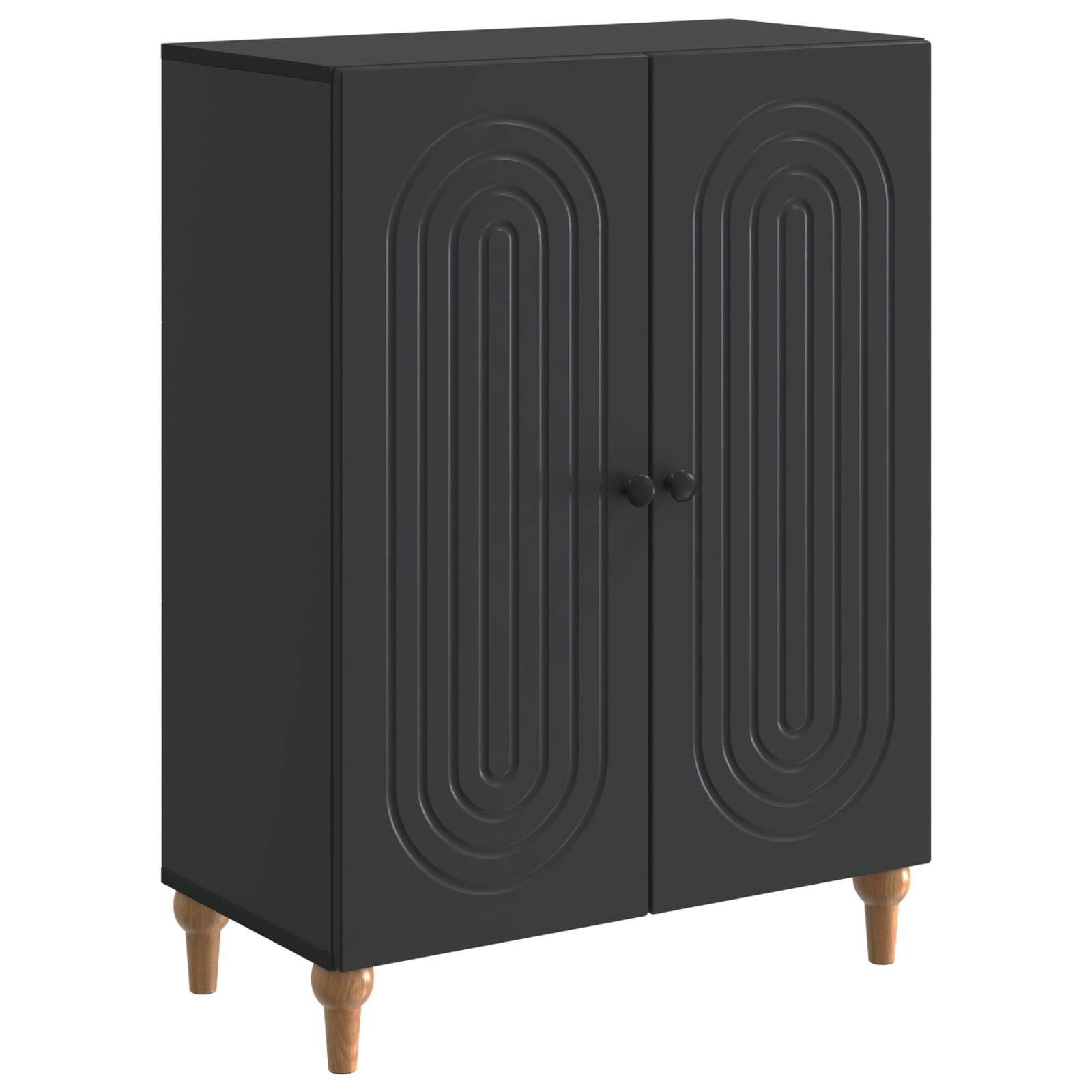 Sidebord Sort 66 x 34,5 x 90 cm Konstrueret træ billede