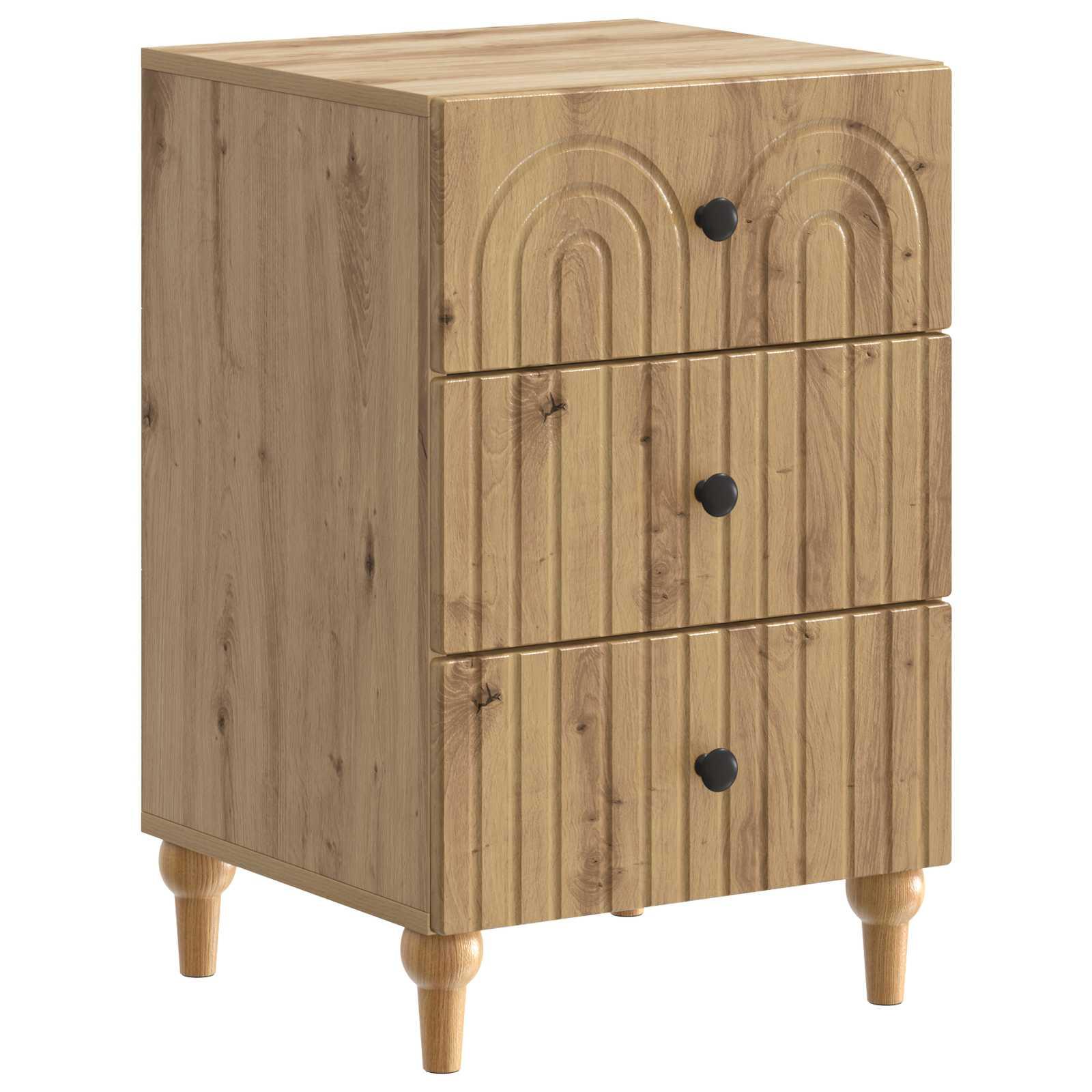 Natskab med skuffe Artisan-eg 43x 41 x 66,5 cm Konstrueret træ billede