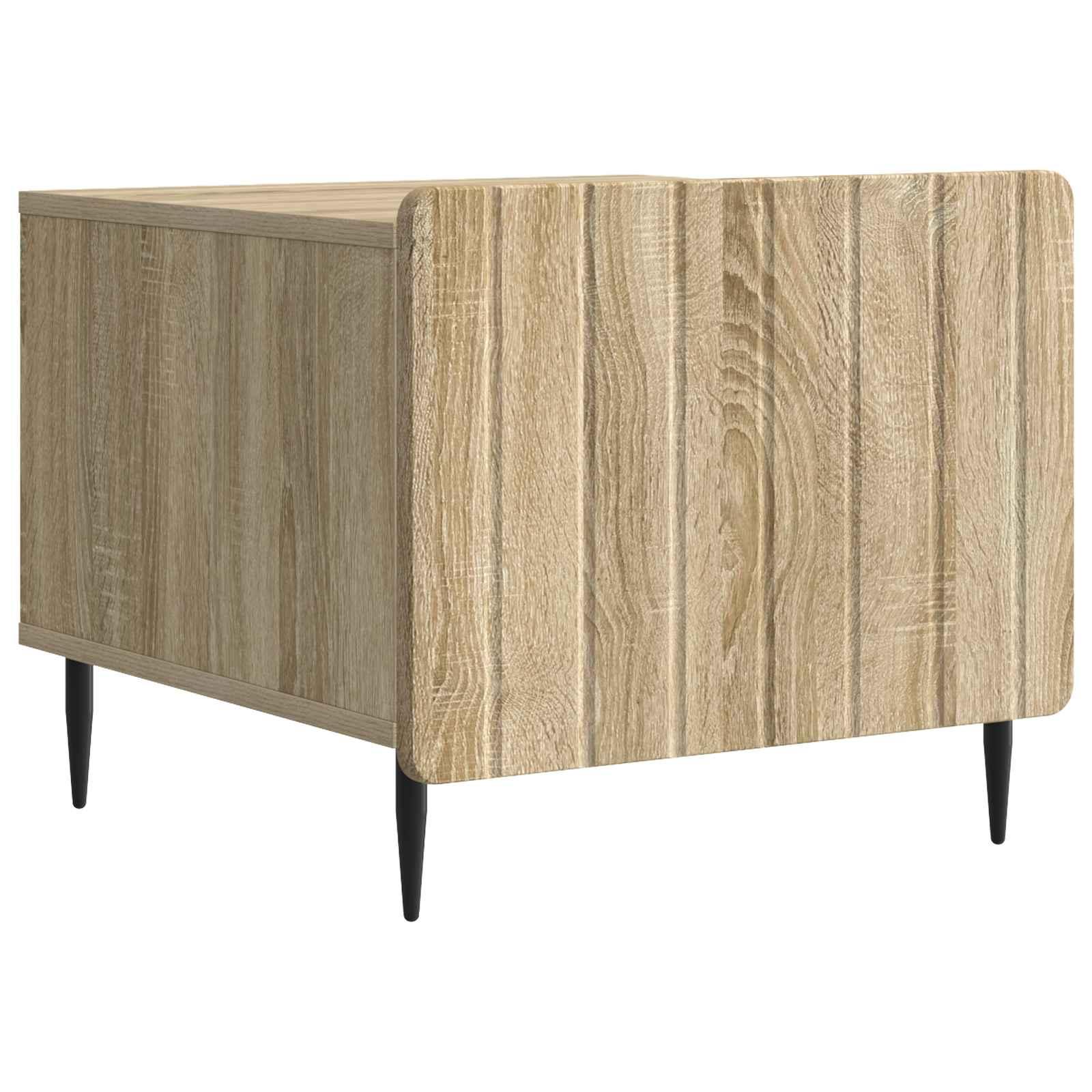 Sofabord med skuffe Sonoma-eg 49 x 50 x 42 cm Konstrueret træ billede