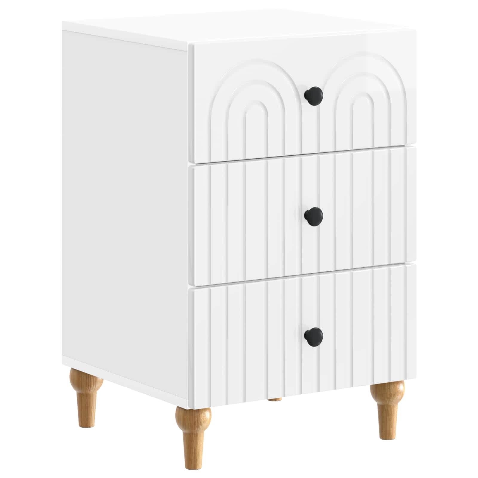 Natskab Hvid højglans 43x 41 x 66,5 cm Konstrueret træ billede