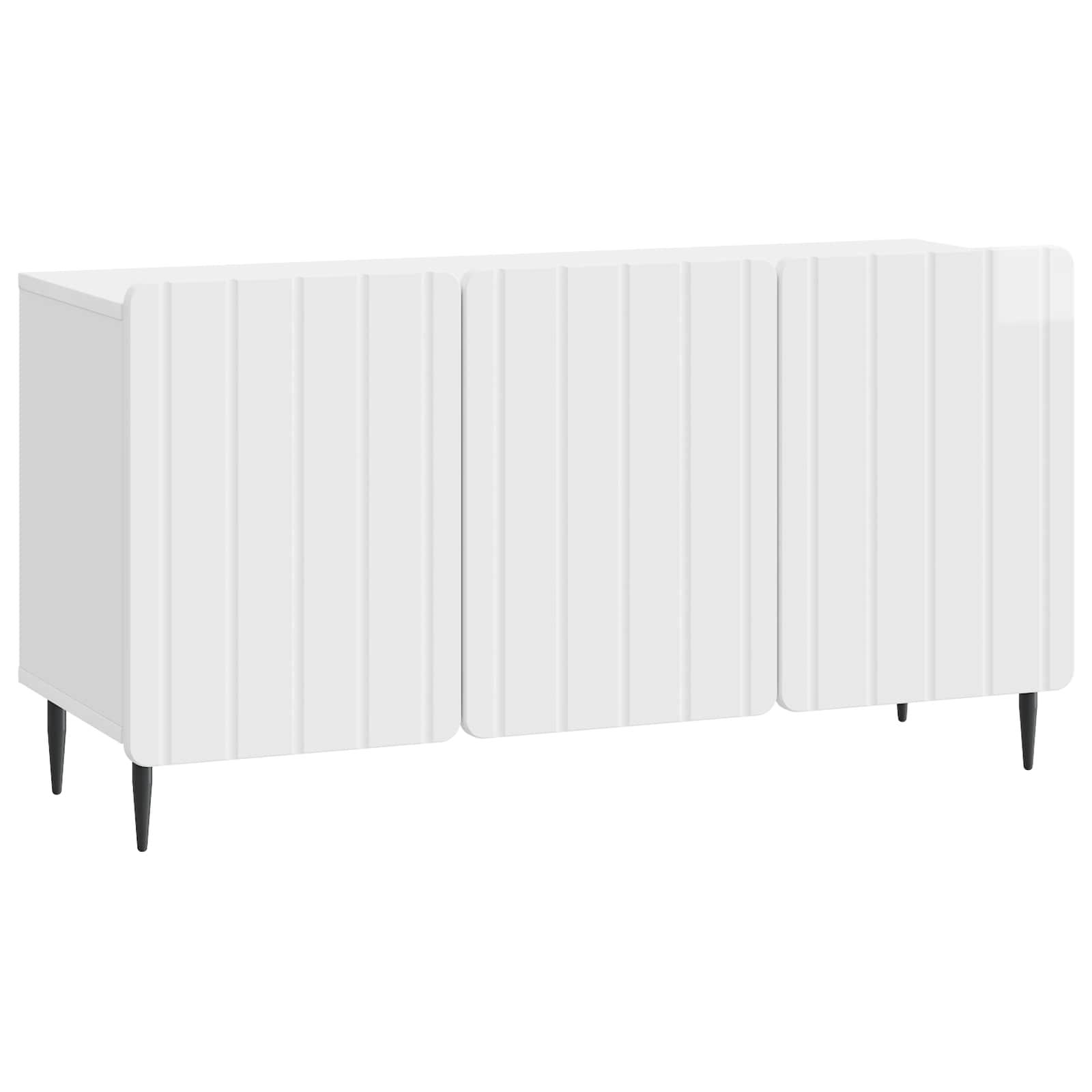 TV-skab Hvid højglans 99 x 34,5 x 52 cm Konstrueret træ billede