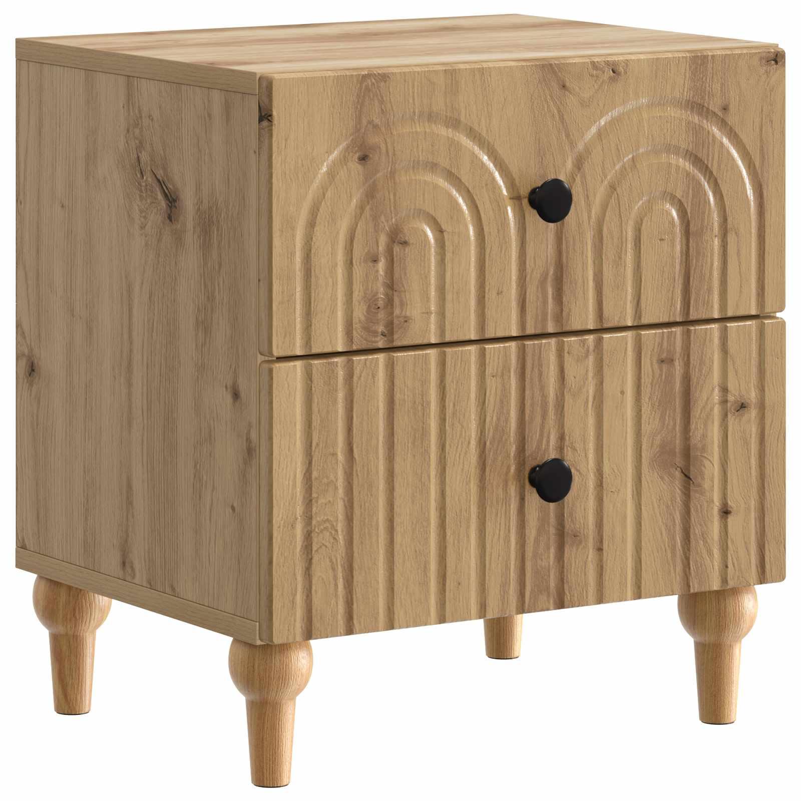Natskab med skuffe Artisan-eg 43 x 34,5 x 48 cm Konstrueret træ billede
