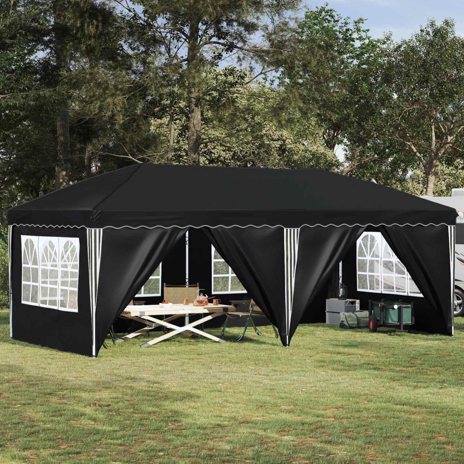 Pop-up Festtelt 575 x 288 x 245 cm Antracit billede