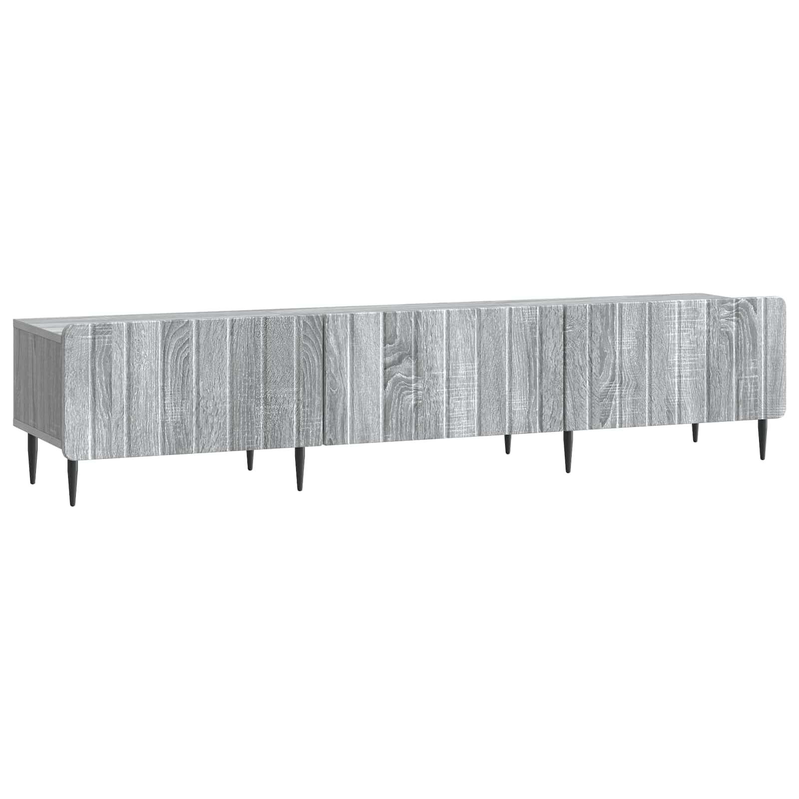 TV-skab Grå sonoma-eg 147 x 34,5 x 32 cm Konstrueret træ billede