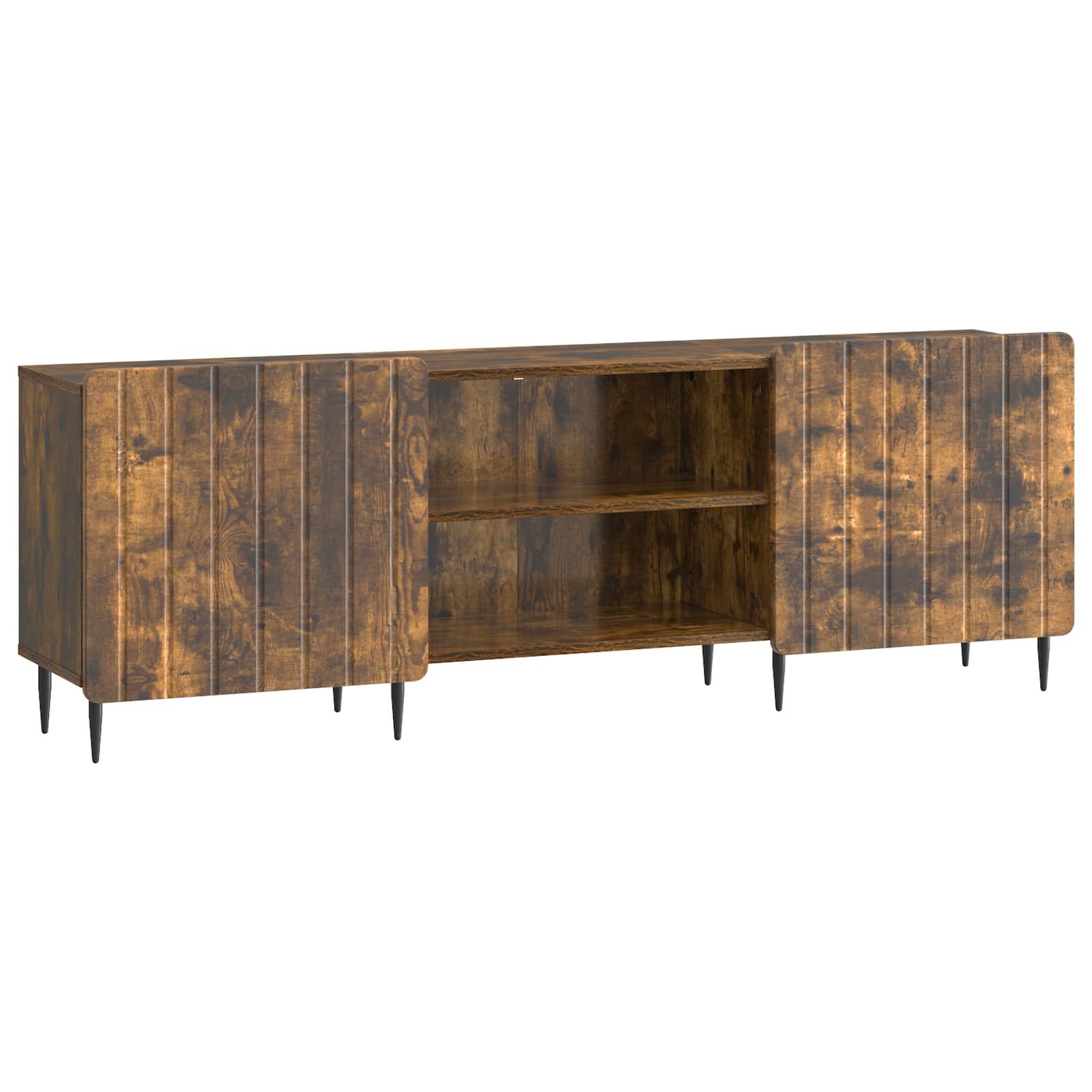 TV-skab Røget eg 150 x 31 x 52 cm Konstrueret træ billede