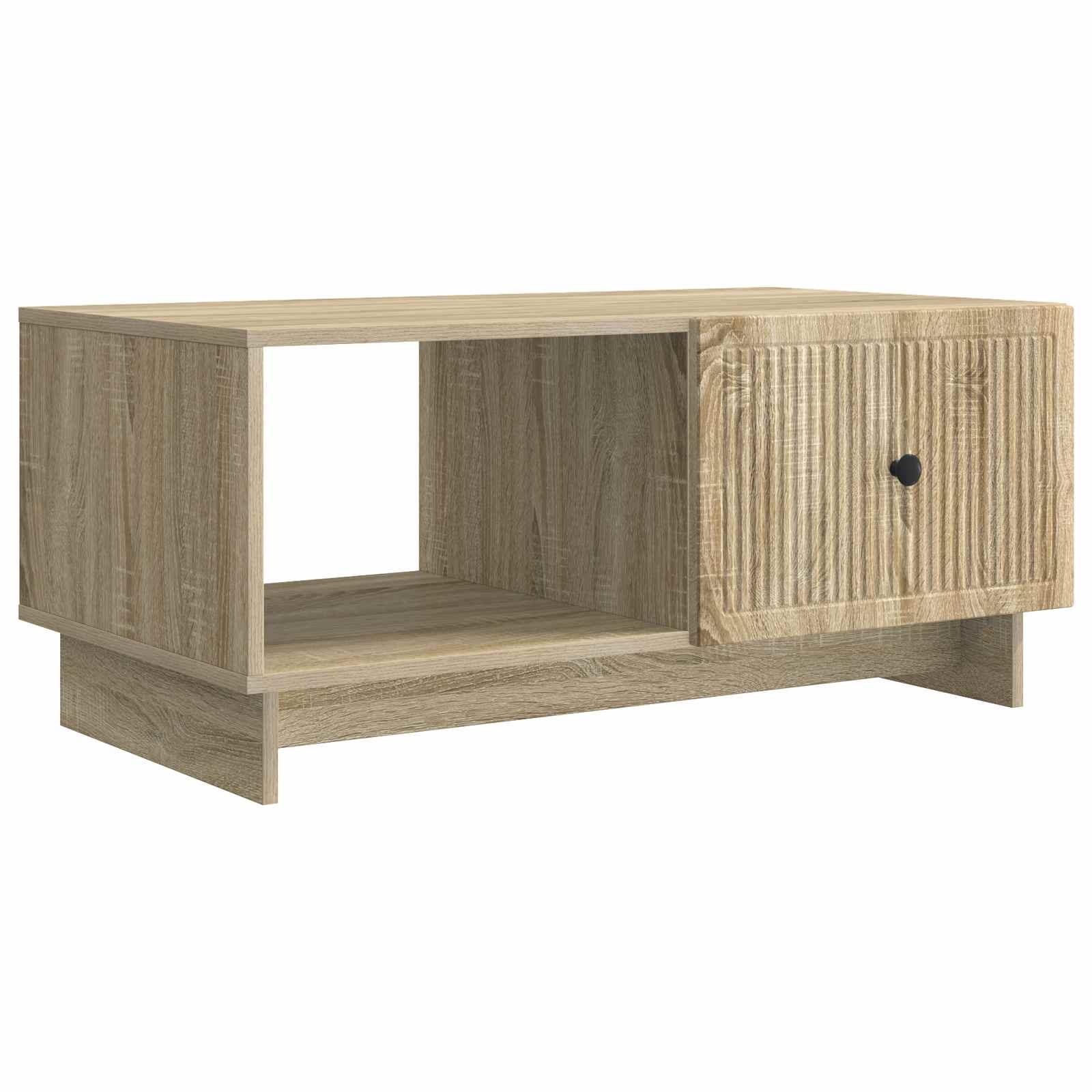 Sofabord Sonoma-eg 90 x 50 x 40 cm Konstrueret træ billede