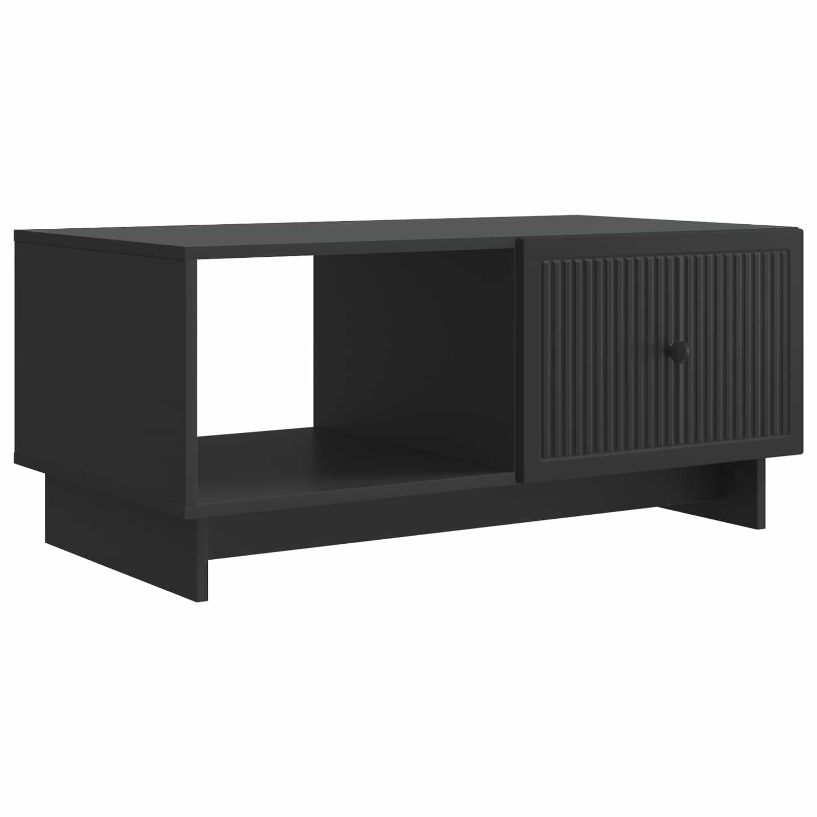 Sofabord Sort 90 x 50 x 40 cm Konstrueret træ billede