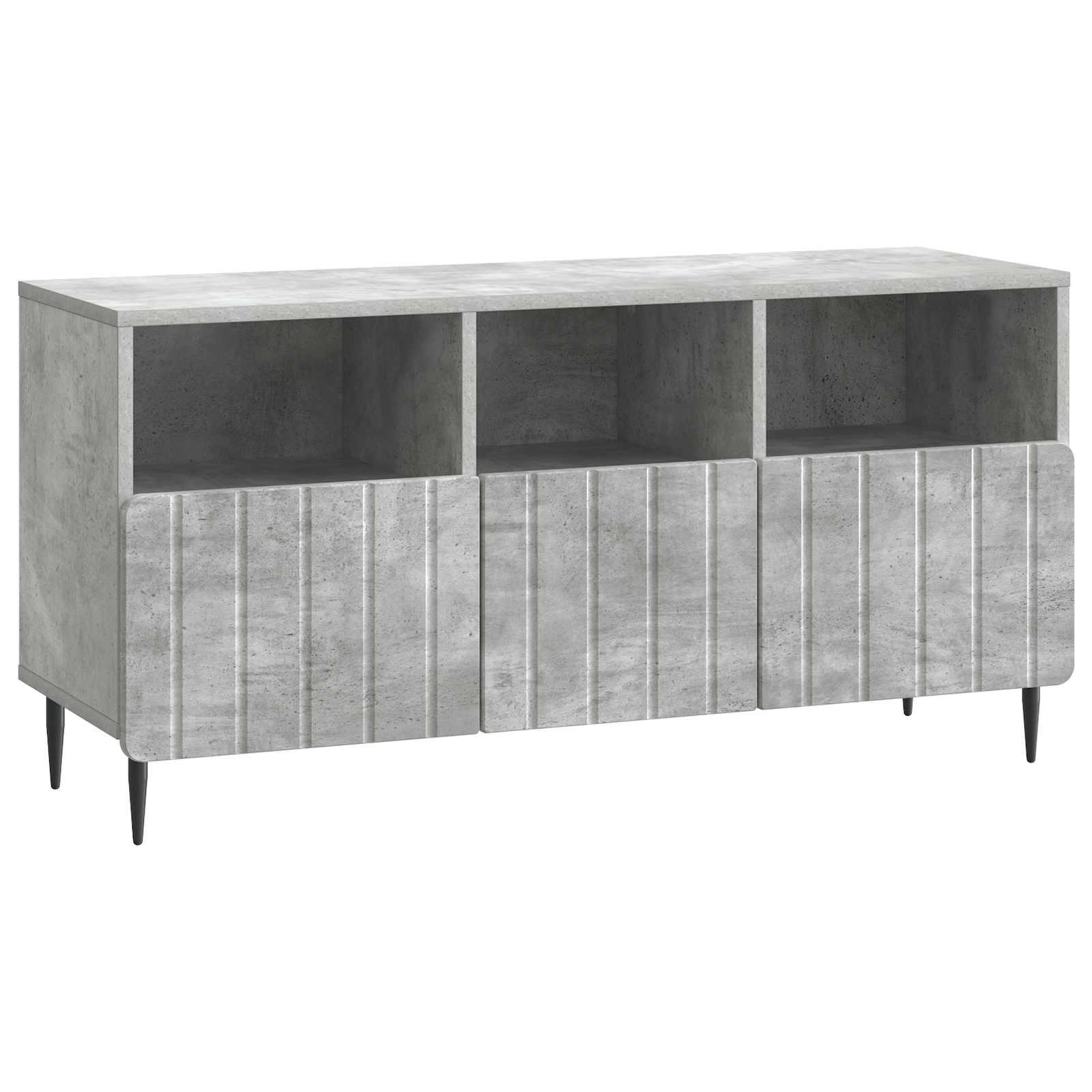 TV-skab med skuffe Betongrå 102 x 34,5 x 50 cm Konstrueret træ billede