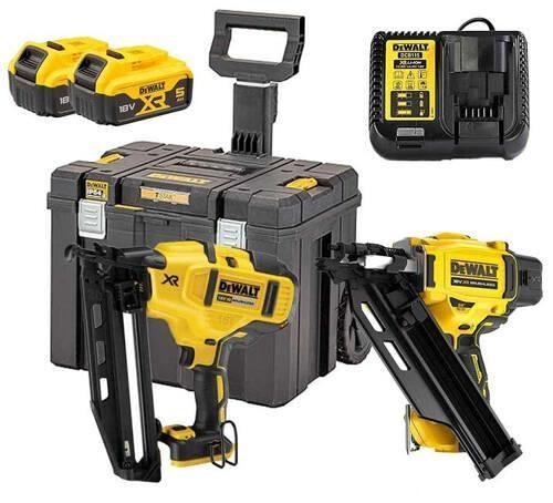 DeWALT 18V XR sømpistol-sæt DCK246P2 - DCN930 + DCN660, 2x5,0 Ah, TSTAK billede
