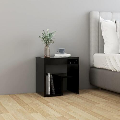 Sengeskabe 2 stk. 40x30x40 cm spånplade sort
