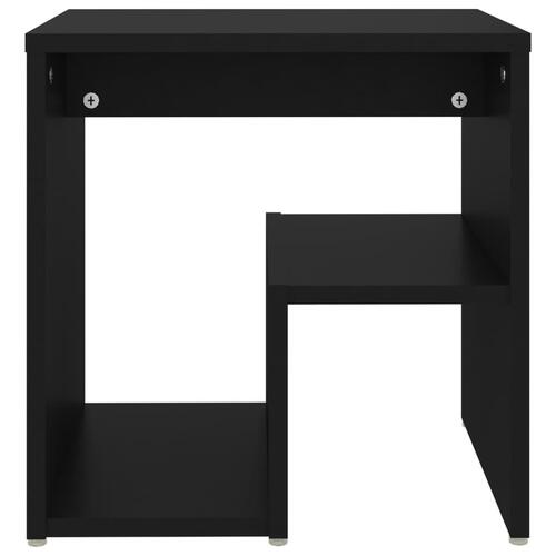 Sengeskabe 2 stk. 40x30x40 cm spånplade sort