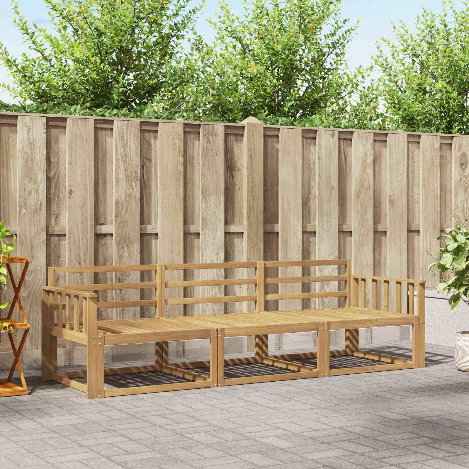 Udendørs sofagruppe 3 stk Hvid 249,5 x 83 x 73 cm billede