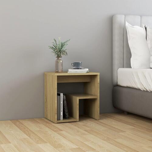 Sengeskabe 2 stk. 40x30x40 cm spånplade sonoma-eg