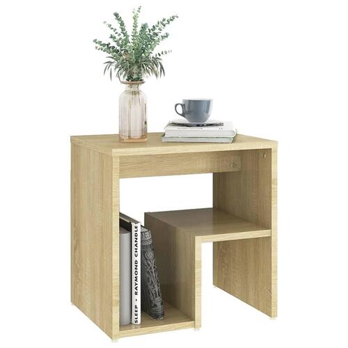 Sengeskabe 2 stk. 40x30x40 cm spånplade sonoma-eg