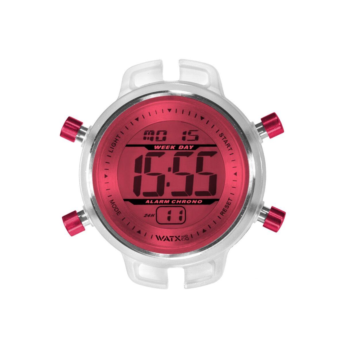 Watx & Colors RWA1541 dameur - digitalt armbåndsur, pink/gennemsigtig, Ø 38 mm billede