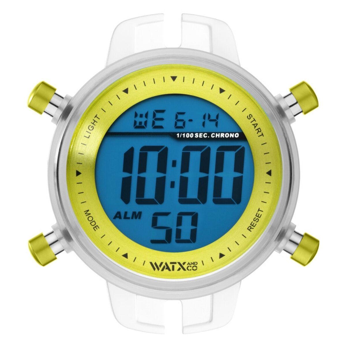 Watx & Colors RWA1094 dameur - digitalt armbåndsur med hvid silikonerem billede