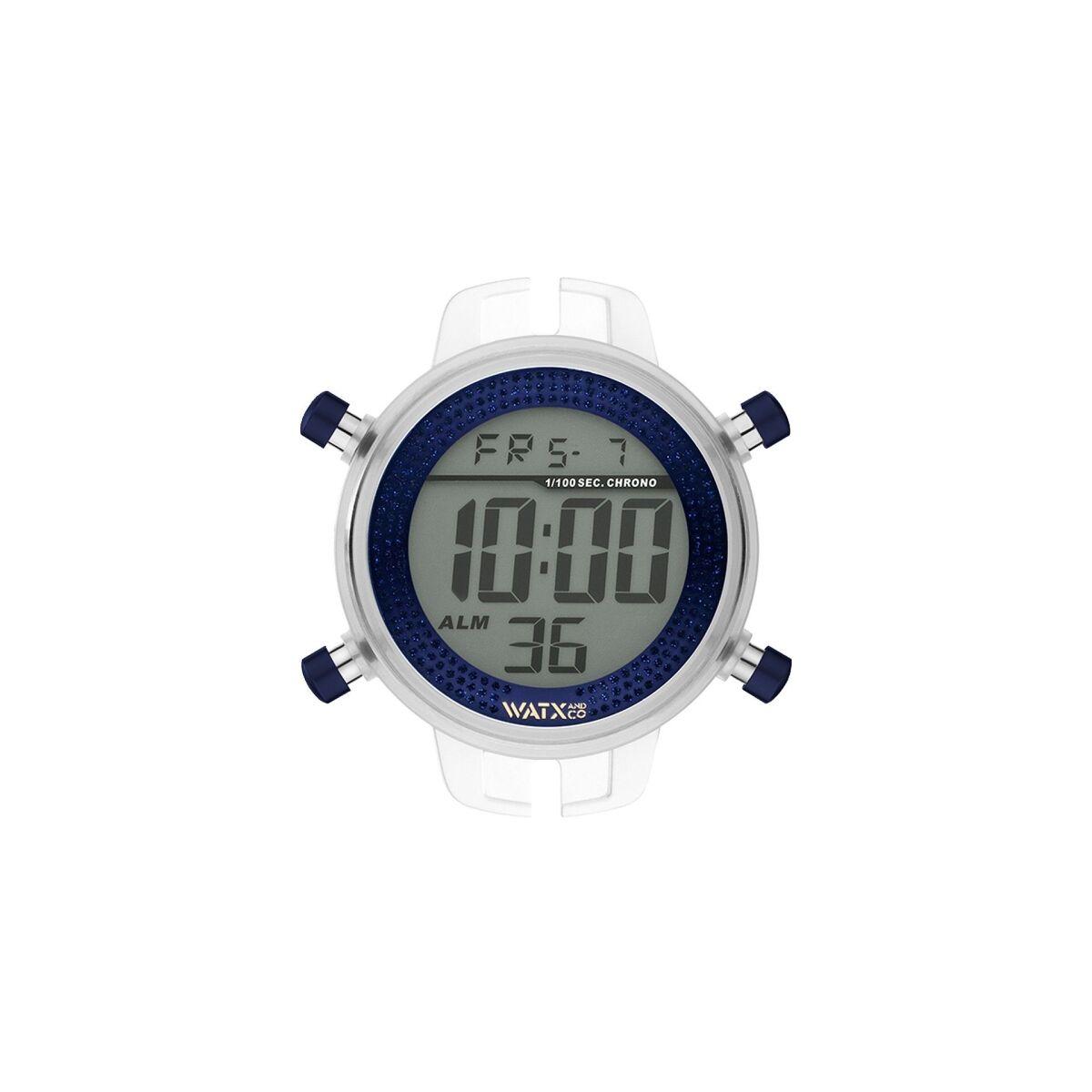Watx & Colors RWA1081 dameur - digitalt armbåndsur, blå/transparant billede