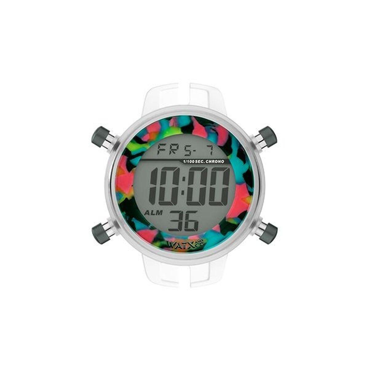 Watx & Colors RWA1115 dameur - digitalt armbåndsur, hvid rem, Ø 43 mm billede
