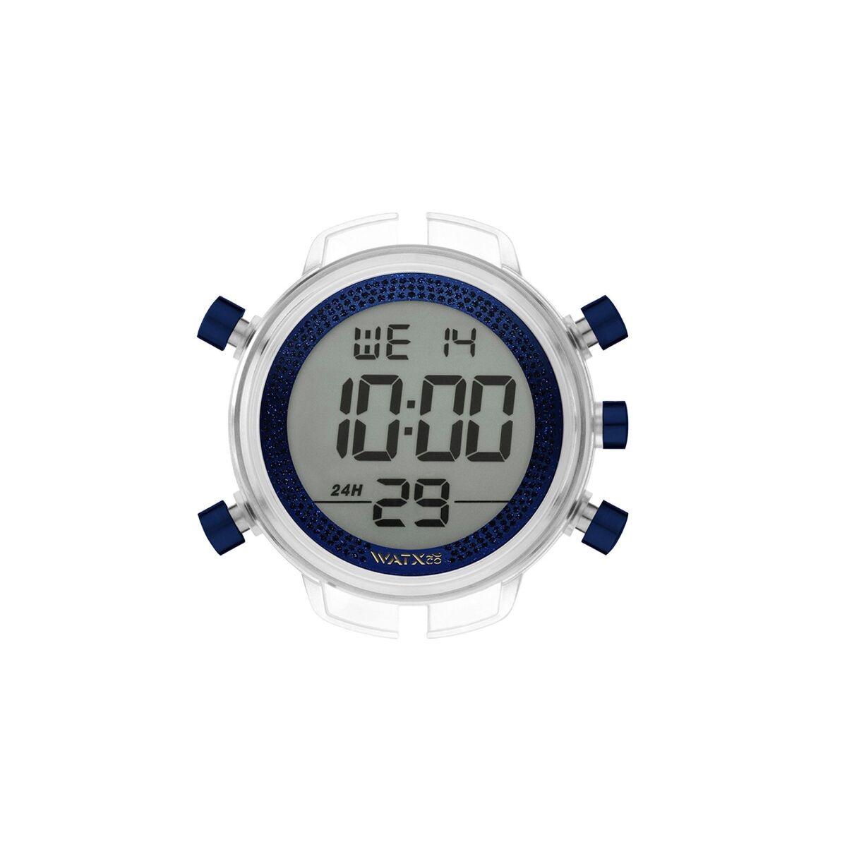 Watx & Colors RWA1781 unisex armbåndsur - digital, blå/transparent billede