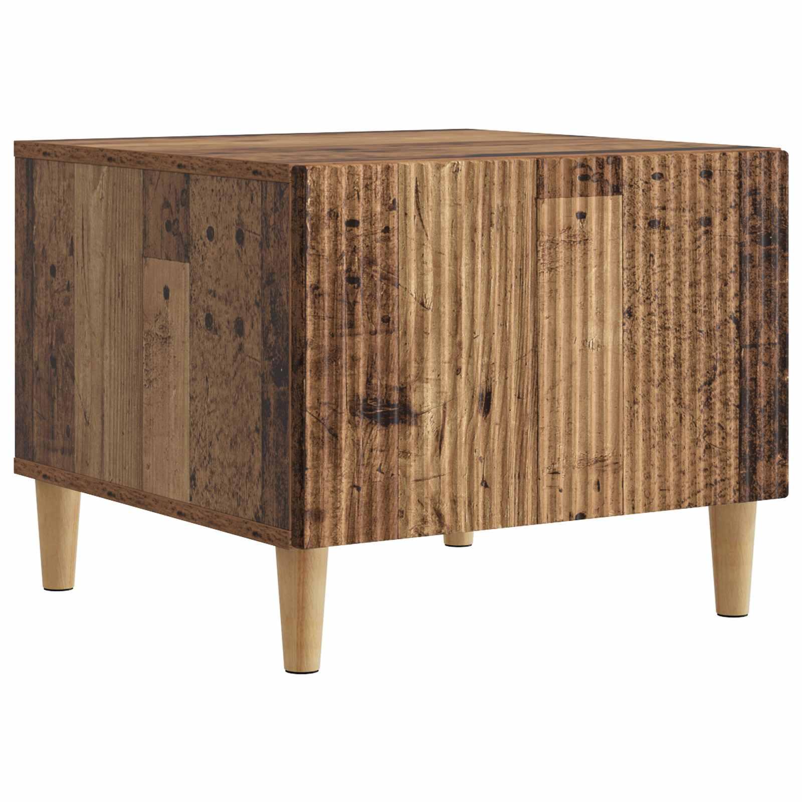 Sofabord med skuffe Gammelt træ 49 x 50 x 40 cm Konstrueret træ billede
