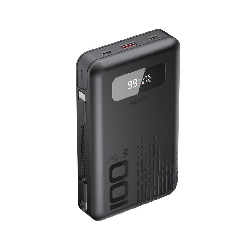 Havit PB5212 powerbank 20.000 mAh – sort billede
