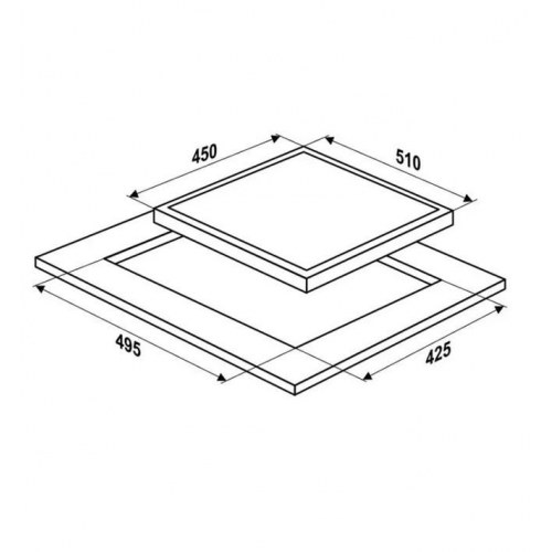 MPM MPM-45-IM-16/W induktionskogeplade til indbygning – hvid, 45 cm