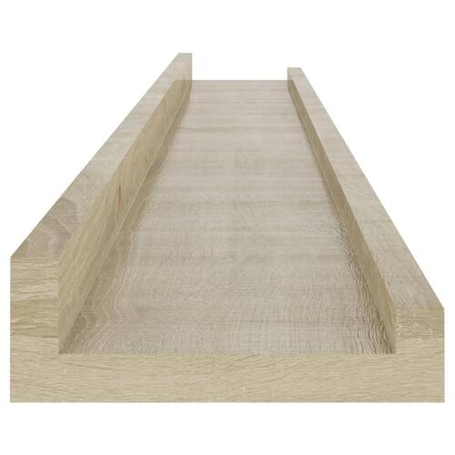 Væghylder 4 stk. 80x9x3 cm sonoma-eg