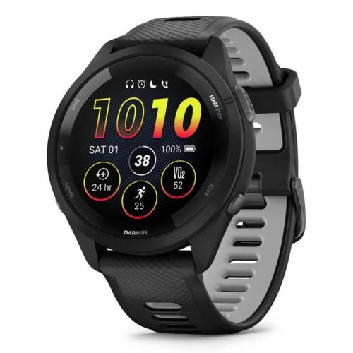 Garmin Forerunner 265 - 46 mm sportsur med 1,3" AMOLED, GPS og Wi‑Fi - Sort