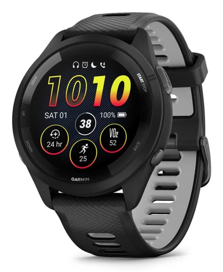 Garmin Forerunner 265 - 46 mm sportsur med 1,3" AMOLED, GPS og Wi‑Fi - Sort