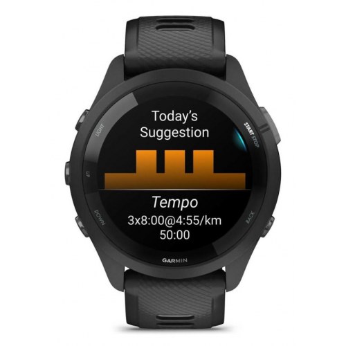 Garmin Forerunner 265 - 46 mm sportsur med 1,3" AMOLED, GPS og Wi‑Fi - Sort