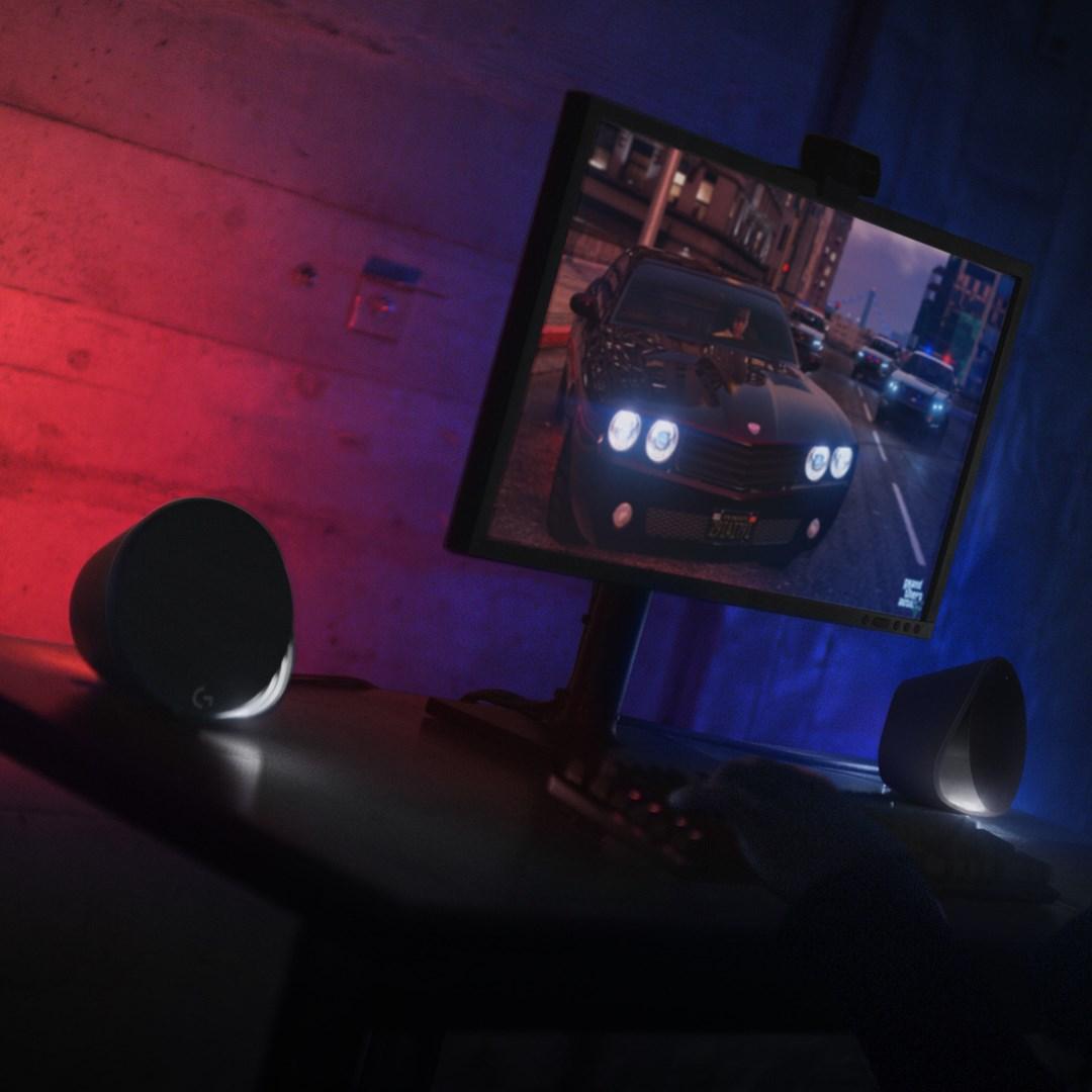 Logitech G560 LIGHTSYNC 2.1 PC gaming-højttalere med subwoofer
