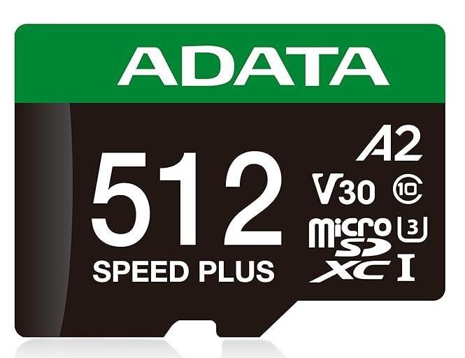 ADATA microSDXC 512 GB – A2 V30 U3 Speed Plus hukommelseskort billede