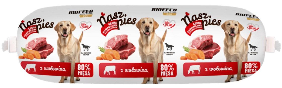 BIOFEED Nasz Pies vådfoder med oksekød - 1.000 g billede
