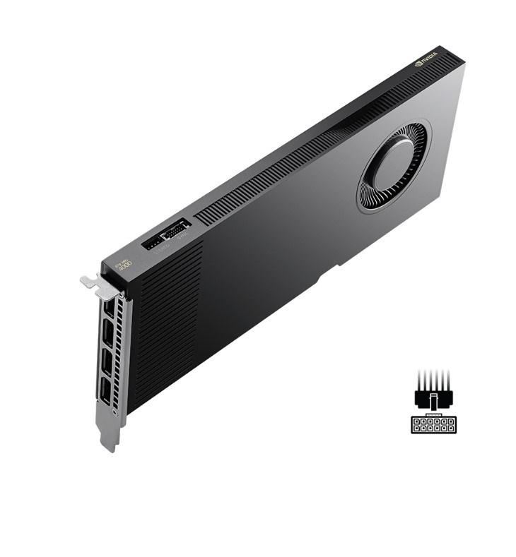 PNY RTX Pro 4000 Blackwell - 24 GB GDDR7 ECC, PCIe 5.0, 4x DP 2.1 (FHML single-slot)