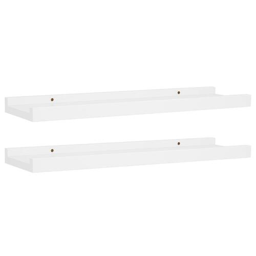 Billedhylder 2 stk. 40x9x3 cm MDF hvid