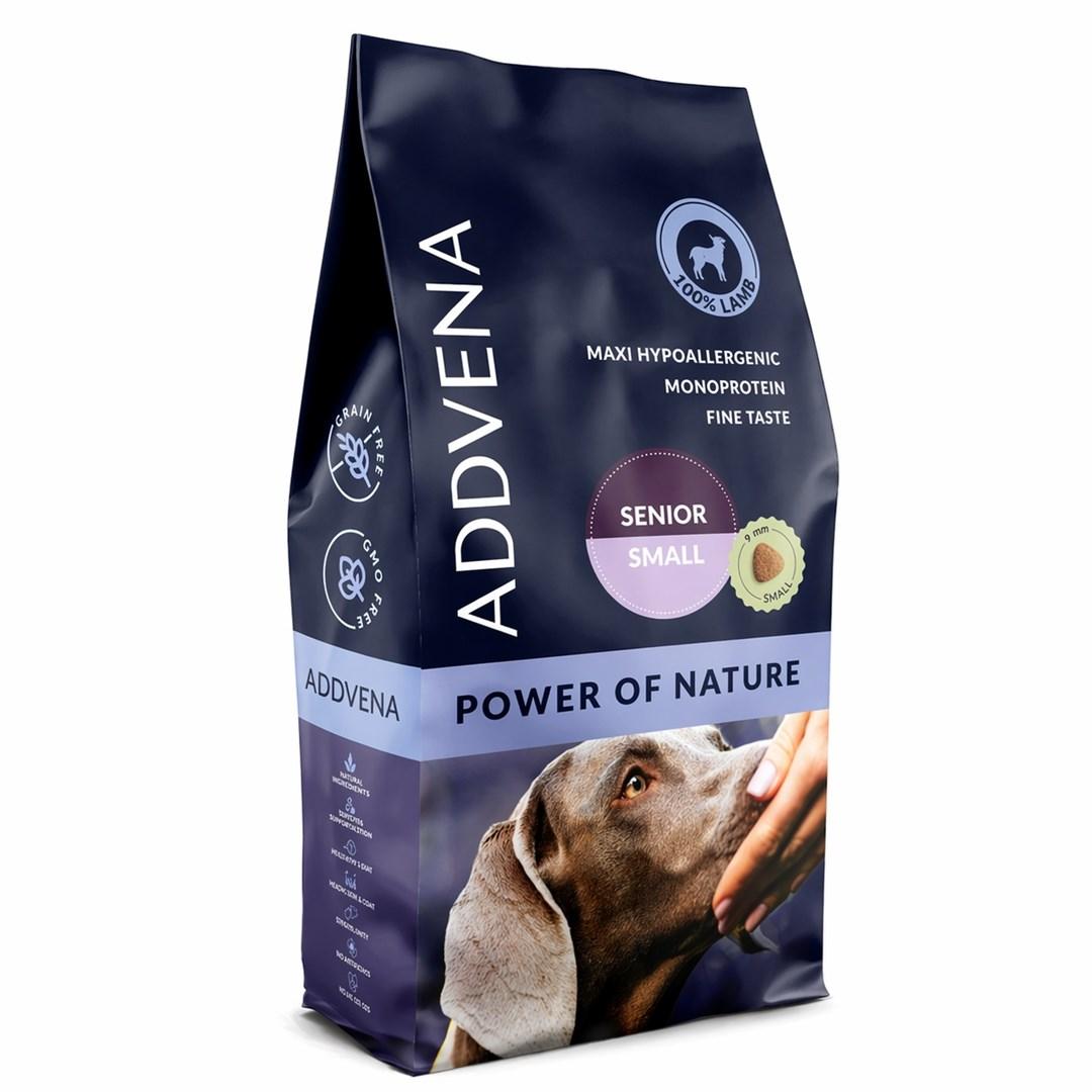 ADDVENA Power of Nature Senior Small – lam, kornfrit tørfoder til små hunde 10 kg billede