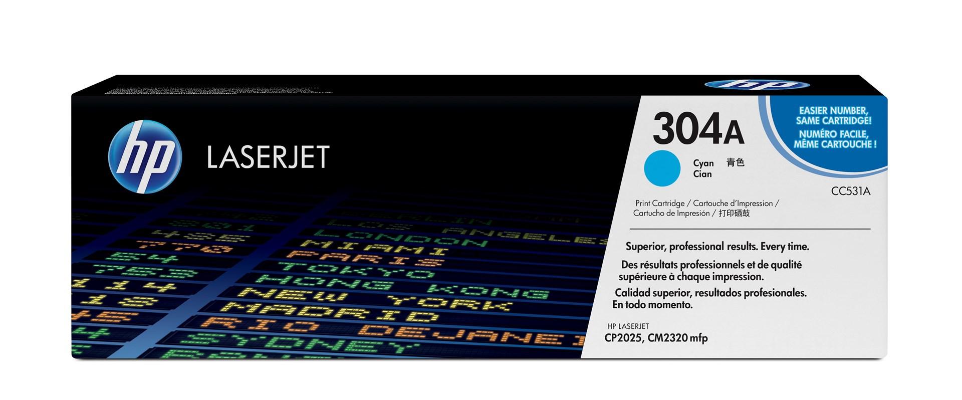 HP 304A toner CC531A - cyan, original