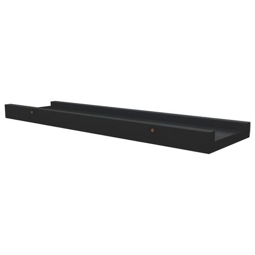 Billedhylder 2 stk. 40x9x3 cm MDF sort